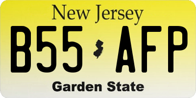 NJ license plate B55AFP