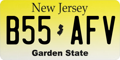 NJ license plate B55AFV