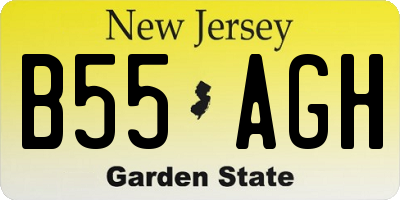 NJ license plate B55AGH