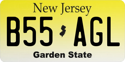 NJ license plate B55AGL