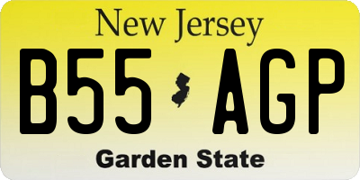 NJ license plate B55AGP