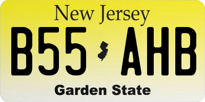 NJ license plate B55AHB