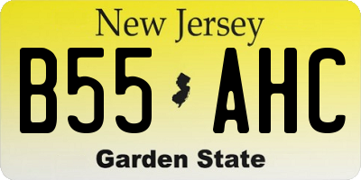 NJ license plate B55AHC