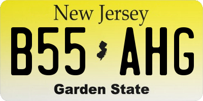 NJ license plate B55AHG