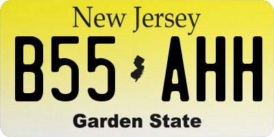 NJ license plate B55AHH