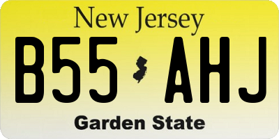 NJ license plate B55AHJ