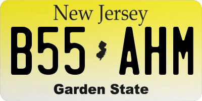 NJ license plate B55AHM