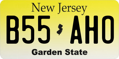 NJ license plate B55AHO