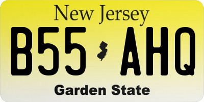 NJ license plate B55AHQ