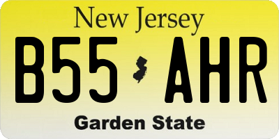 NJ license plate B55AHR