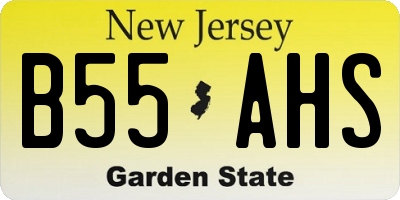NJ license plate B55AHS