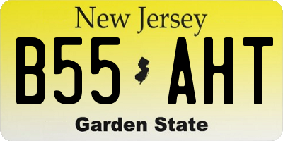NJ license plate B55AHT