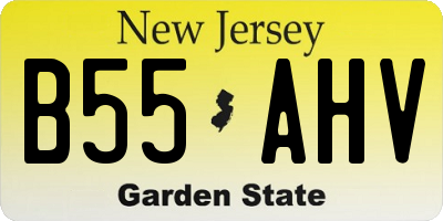 NJ license plate B55AHV