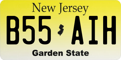 NJ license plate B55AIH