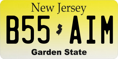 NJ license plate B55AIM