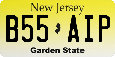 NJ license plate B55AIP
