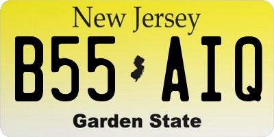 NJ license plate B55AIQ