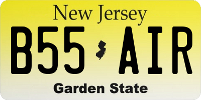 NJ license plate B55AIR