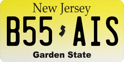 NJ license plate B55AIS