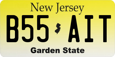 NJ license plate B55AIT