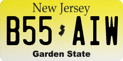 NJ license plate B55AIW