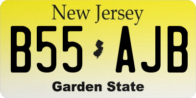 NJ license plate B55AJB