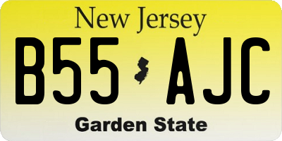 NJ license plate B55AJC