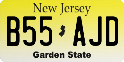 NJ license plate B55AJD