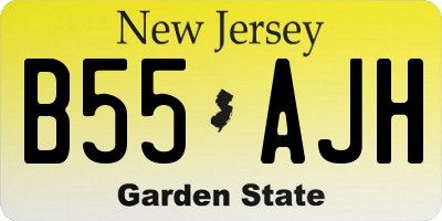 NJ license plate B55AJH