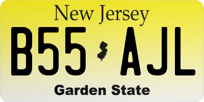 NJ license plate B55AJL