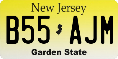 NJ license plate B55AJM