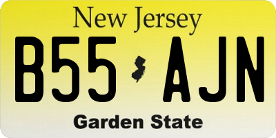 NJ license plate B55AJN
