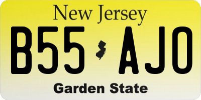 NJ license plate B55AJO