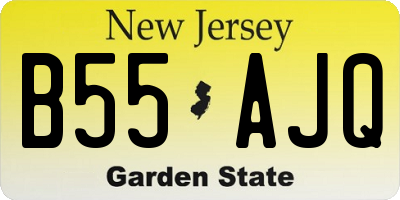 NJ license plate B55AJQ