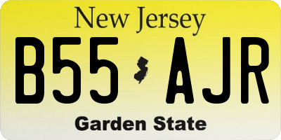 NJ license plate B55AJR