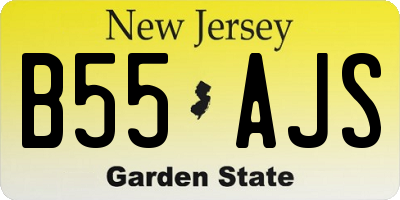NJ license plate B55AJS