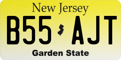 NJ license plate B55AJT