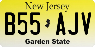 NJ license plate B55AJV