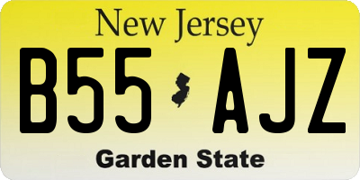 NJ license plate B55AJZ