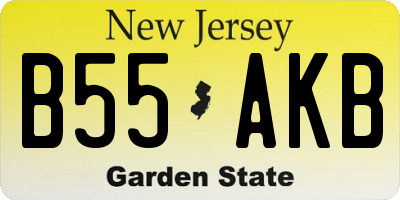 NJ license plate B55AKB