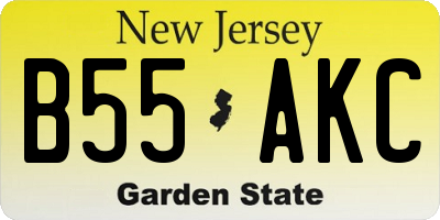 NJ license plate B55AKC