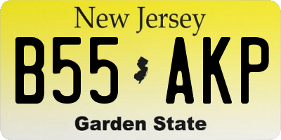 NJ license plate B55AKP