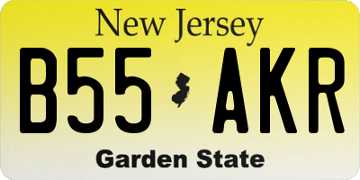 NJ license plate B55AKR