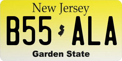 NJ license plate B55ALA