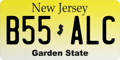 NJ license plate B55ALC