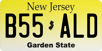 NJ license plate B55ALD