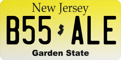 NJ license plate B55ALE