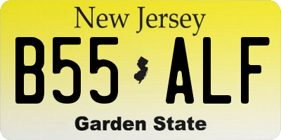 NJ license plate B55ALF