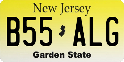 NJ license plate B55ALG