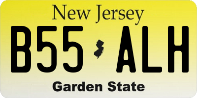 NJ license plate B55ALH